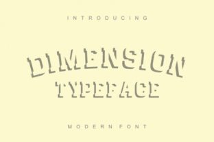 Dimension: A Striped Shadow Typeface for Eye-Catching Designs