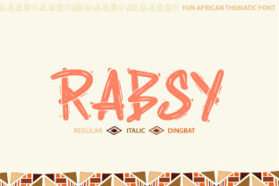 Rabsy: A Unique African-Inspired Cartoon Font for Creative Expression