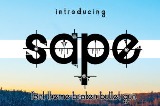 Sape: A Unique Display Font with a Bullet Theme
