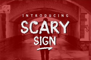 Scary Sign: A Bold and Spooky Typeface for Dark Design Projects