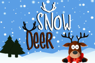 Snow Deer Font: A Winter-Themed Design Treasure